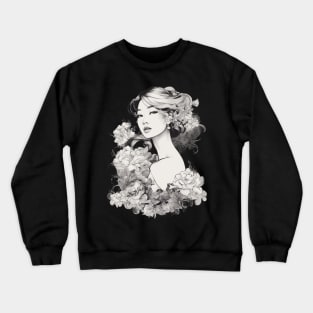 Asian Lady Crewneck Sweatshirt